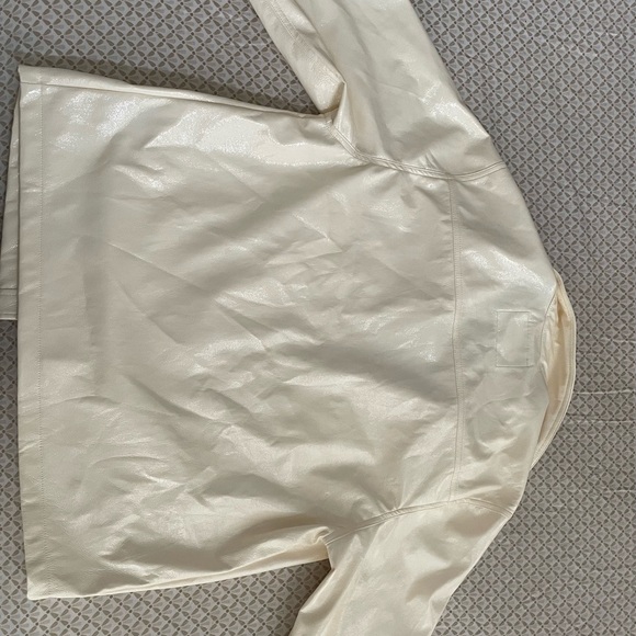 Men’s leather jacket - Medium (Cream) - Picture 2 of 2